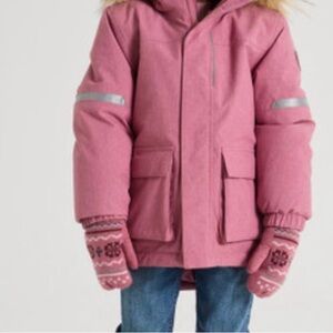 Polarn O. Pyret Pink Kids Winter Parka Jacket Sz 5-6